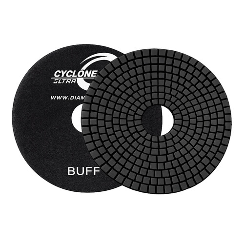 Diamax Cyclone Ultra Wet Stone Granite Polishing Pads- Black Buff, 4 inch