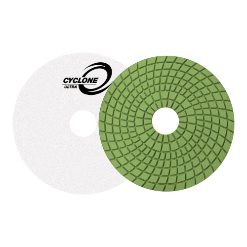 Diamax Cyclone Wet Polishing Pads Superflex, 5 inch White Buff