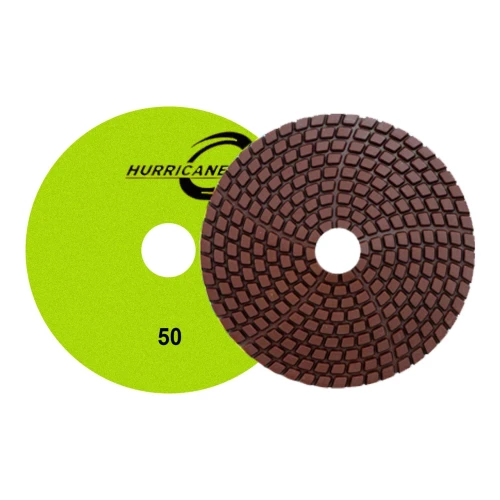 Diamax Hurricane WE Series Wet Polishing Pads, 5 inch 50 Grit