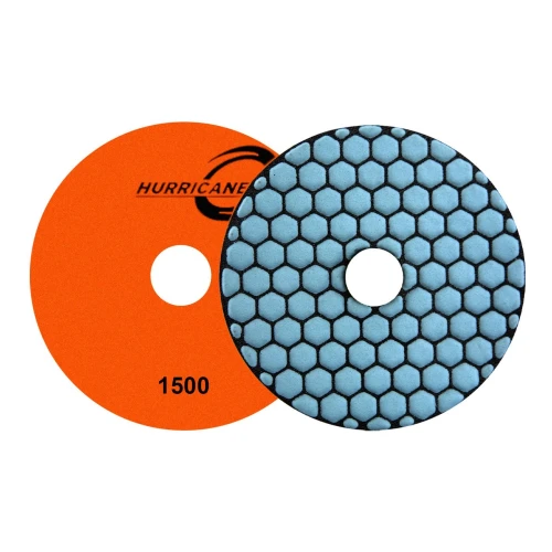 Diamax Hurricane Dry Polishing 1,500Grit 4 inch, Engineered Stone Granite