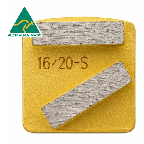 Syntec Redi-Lock Double Bar Grinding Segment-Gold, Soft Bond