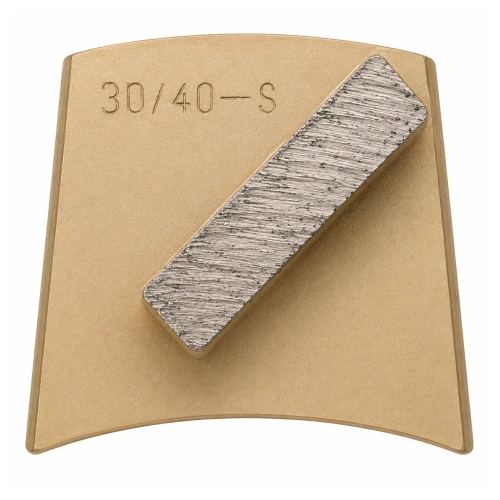 Syntec Fast Change Single Bar Grinding Segment-Gold, Extremely Soft Bond