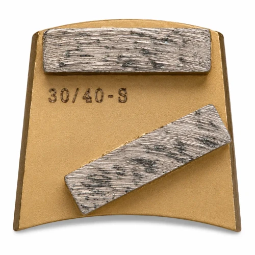 Syntec Fast Change Double Bar Grinding Segment-Gold, Extremely Soft Bond