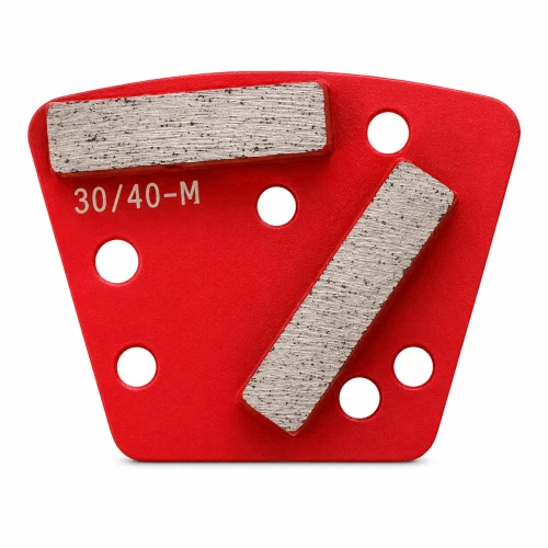 Syntec Trapezoid Double Bar Grinding Segment-Red, Medium Bond
