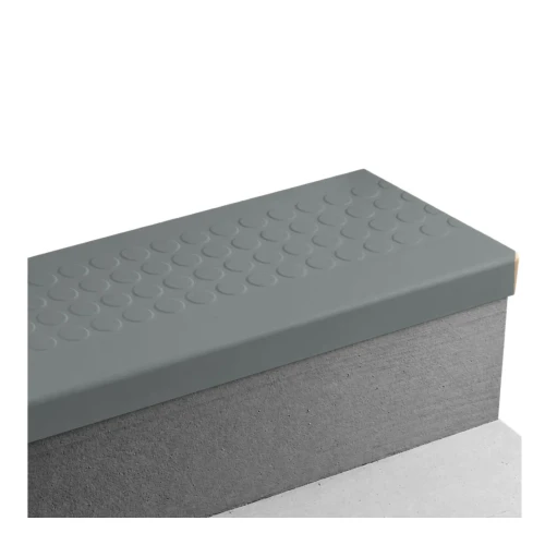 Tarkett Johnsonite Raised Round Medium Grey Stair Tread 48 inch