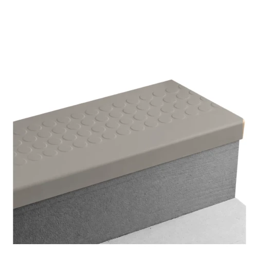 Tarkett Johnsonite Raised Round Silver Grey Stair Tread 48 inch