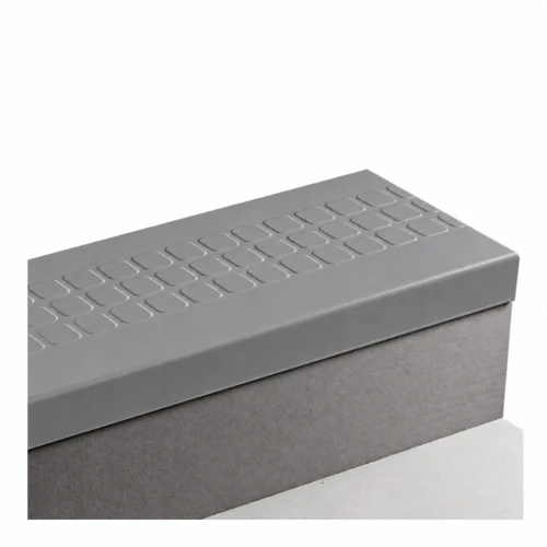 Tarkett Johnsonite Raised Square Medium Grey Stair Tread 48 inch