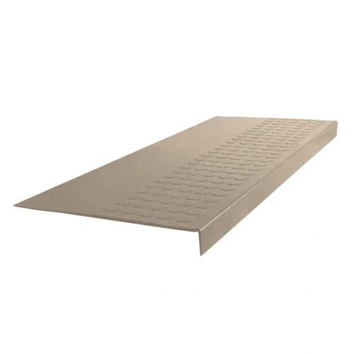 Roppe Greige Vantage Raised Circles Stair Tread Without Riser- 60 Inch