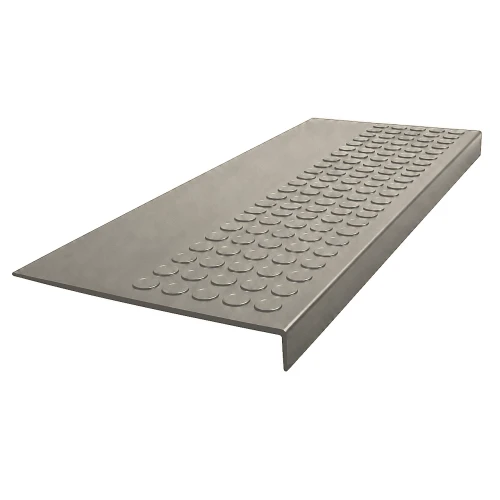 Roppe Smoke Vantage Raised Circles Stair Tread Without Riser, 72 Inch