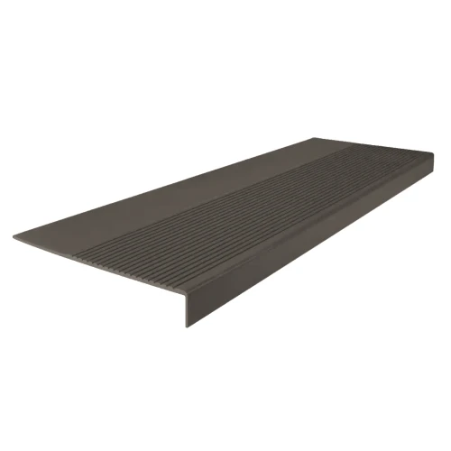 Roppe Ribbed Square Nose Stair Tread Somber 48 Inch