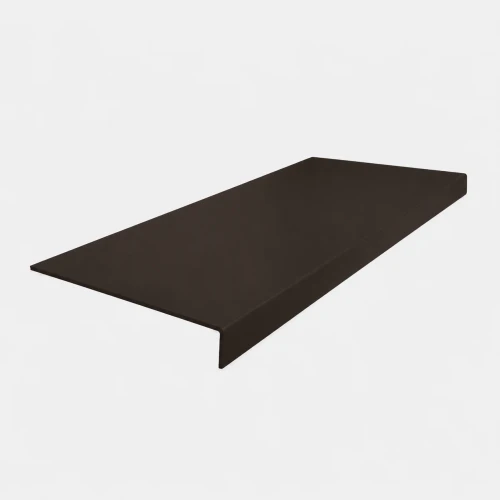 Roppe Light Duty Smooth Stair Tread Black Brown 48 Inch