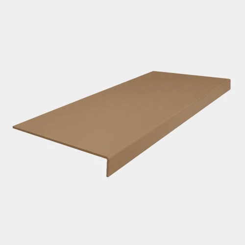 Roppe Light Duty Smooth Light Brown Stair Tread- 60 Inch