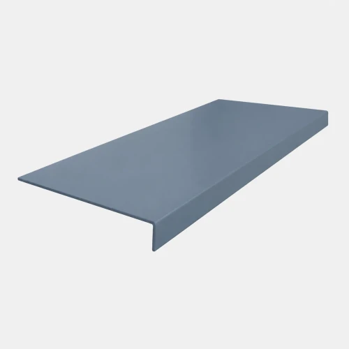 Roppe Steel Blue Heavy Duty Smooth Stair Tread 72 Inch