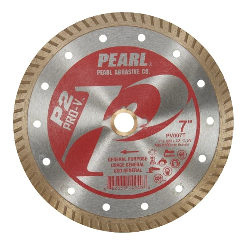 Pearl Abrasive P2 Pro V 7 Inch Flat Core Turbo Blade - General Purpose