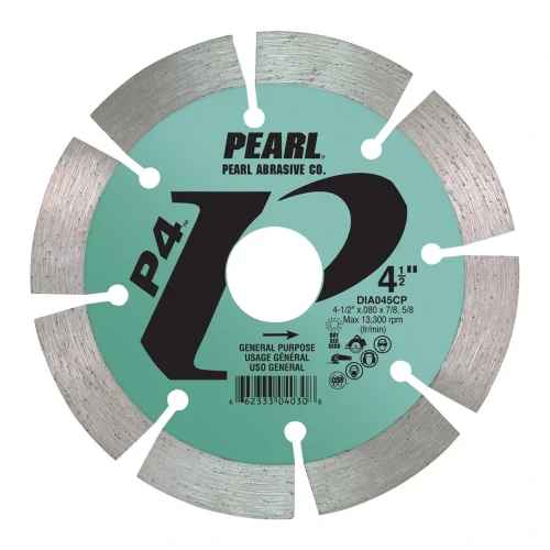 Pearl Abrasive P4 4 1/2 Inch Segmented Blade- General Purpose