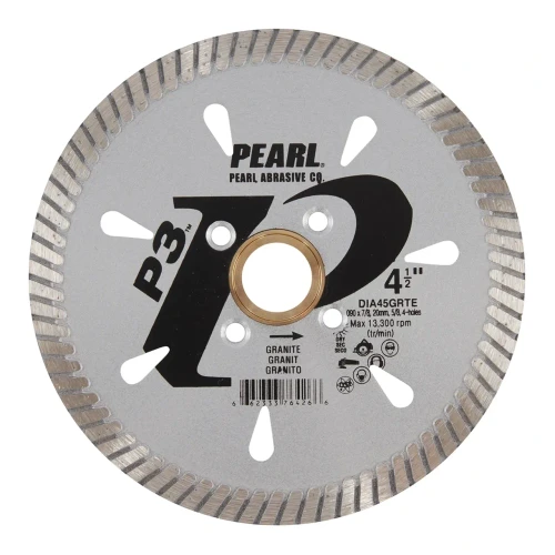 Pearl Abrasive P3 Granite Turbo Diamond Blade 4 1/2 Inch
