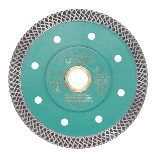 Pearl Abrasive Thin Turbo Mesh P4 Blade- Porcelain Granite, 4 1/2 Inch