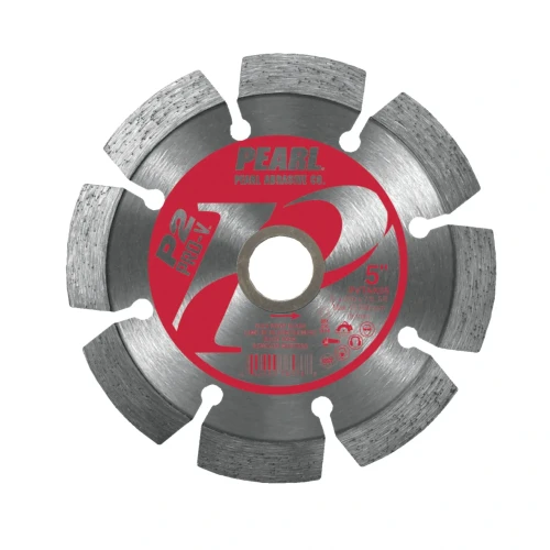 Pearl Abrasive P2 Pro-V Segmented 5 Inch Tuck Point Blade- Mortar, Grout, Masonry
