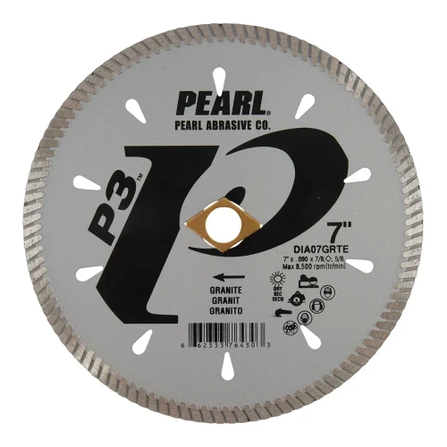 Pearl Abrasive P3 Granite Turbo Diamond Blade 7 Inch