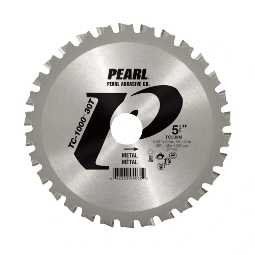 Pearl Abrasive TC-1000 Titanium Carbide Tip Blade 5 3-8 Inch, Metal