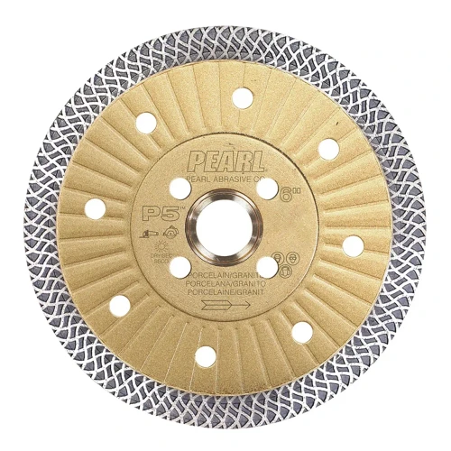 Pearl Abrasive Ridged Core 6 Inch P5 Turbo Mesh Blade- Porcelain Granite