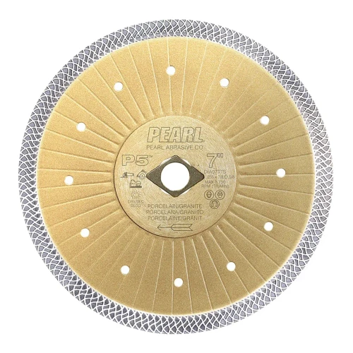 Pearl Abrasive Ridged Core 7 Inch P5 Turbo Mesh Blade- Porcelain Granite