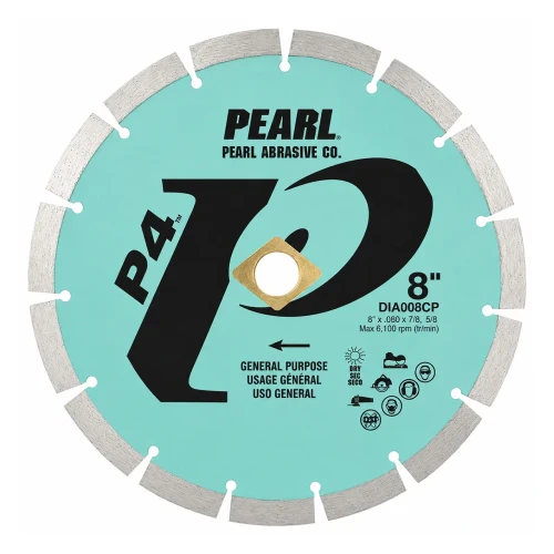 Pearl Abrasive P4 8 Inch Segmented Blade- General Purpose