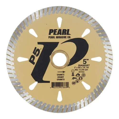 Pearl Abrasive P5 Granite Turbo Diamond Blade, 5 Inch