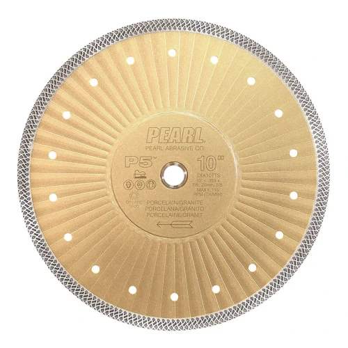 Pearl Abrasive Ridged Core 10 Inch P5 Turbo Mesh Blade- Porcelain Granite