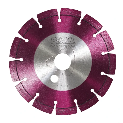 Pearl Abrasive Early Entry Segmented 6 3/8 Inch Blade, Very Hard Aggregate- Purple