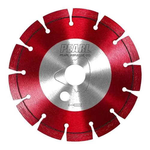 Pearl Abrasive Early Entry Segmented 8 Inch Blade, Medium Hard Aggregate- Red
