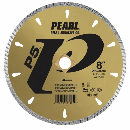 Pearl Abrasive P5 Turbo Blade- Porcelain Granite, 8 Inch