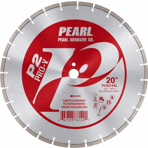 Pearl Abrasive P2 Pro V 20 Inch Segmented Blade - Concrete, Masonry
