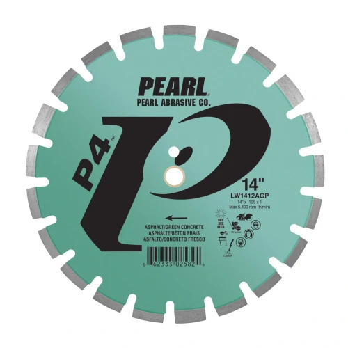 Pearl Abrasive P4 Segmented 14 Inch Asphalt, Green Concrete Blade