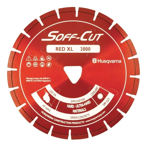 Husqvarna Elite Soff Cut XL 3000, 6.5 inch x .100, Red Early Entry Blade