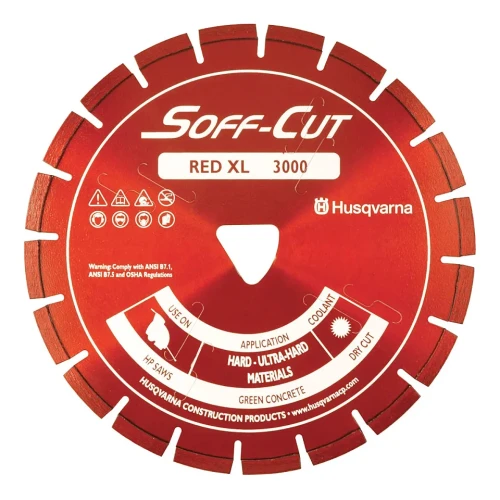 Husqvarna Elite Soff Cut XL 3000, 8 inch x .100, Red Early Entry Blade