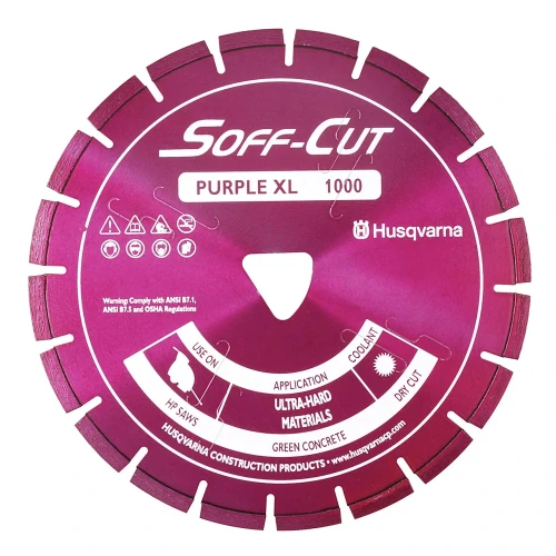 Husqvarna Elite Soff Cut XL 1000, 6 inch x .100, Purple Early Entry Blade
