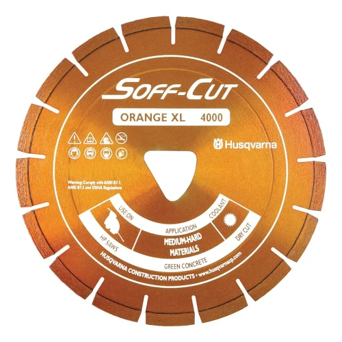 Husqvarna Elite Soff Cut XL 4000, 14 inch x .120, Orange Early Entry Blade