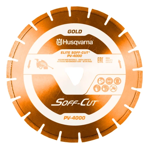 Husqvarna Elite Soff Cut PV-4000, 14 inch x .120 inch, Orange Early Entry Blade