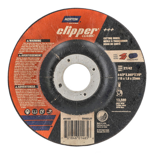 Norton Clipper Classic 4 1/2 inch Type 27,Stainless Steel/Metal
