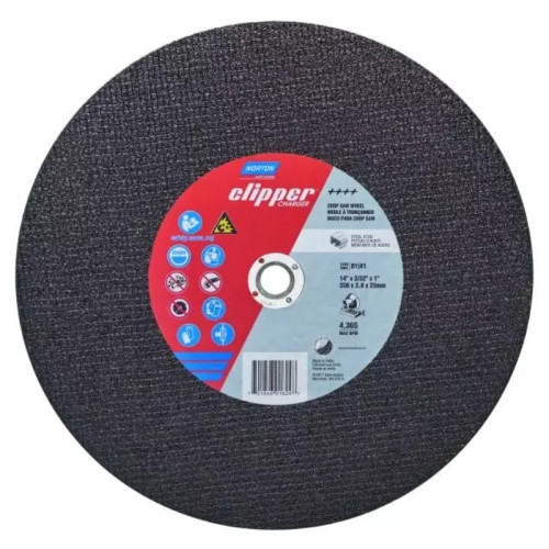 Norton Clipper Charger Chop Saw Wheel 14 inch Type 01, 400 Stainless, Carbon Steel
