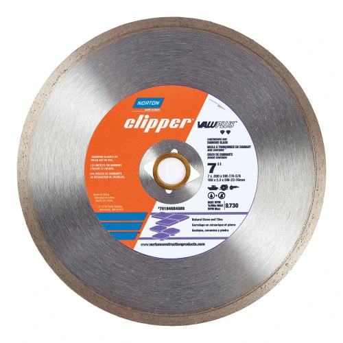 Norton Clipper ValuPlus Continuous Rim Blade 7 inch Tile, Dry Use