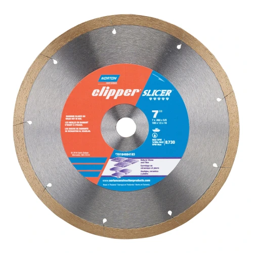 Norton Clipper Slicer 7 inch Continuous Rim Blade- Tile