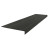 Roppe Raised Circular Stair Nose Tread Black Brown-Square Nose 12 1/4 Inch X 48 Inch