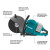 Makita 14" Power Cutter Kit- 80V max XGT Saw with Batteries, Charger and Water Connector- 3 Pack Savings