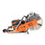 Husqvarna K970 Rescue Saw, hand held, left side view, with diamond blade
