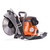 Husqvarna K770 Rescue Saw, hand held with strap, right 45 degree angle, with diamond blade
