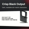 Dot matrix print quality sample from Okidata 42377801 compatible black ribbon