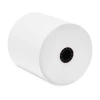 One Epson TM-U220 bond paper roll, 3 in x 165 ft, end face and black plastic core facing the camera