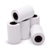 2 1/4 x 50 ft BPA free thermal paper rolls 5 pack showing black honeycomb core and pink end of roll indicator